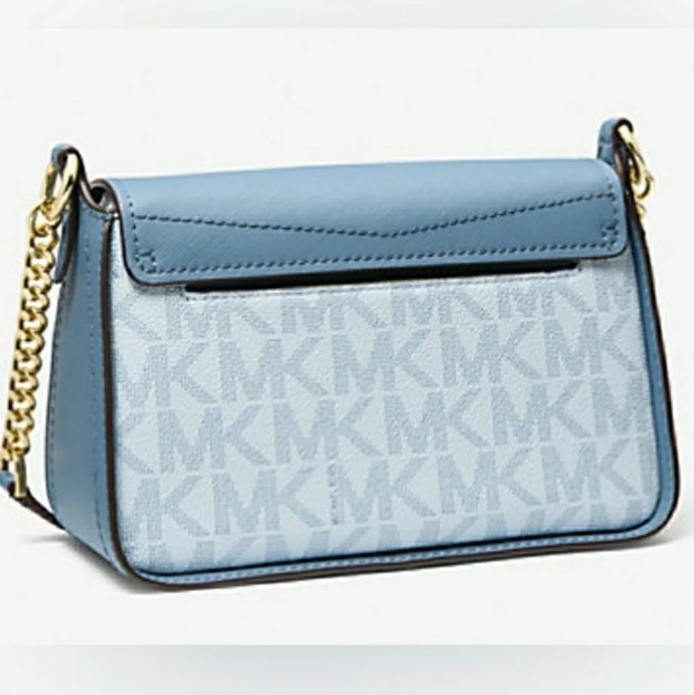 NWT! SET! Michael Kors Sylvia Signature Crossbody Purse & Card Coin Key Holder